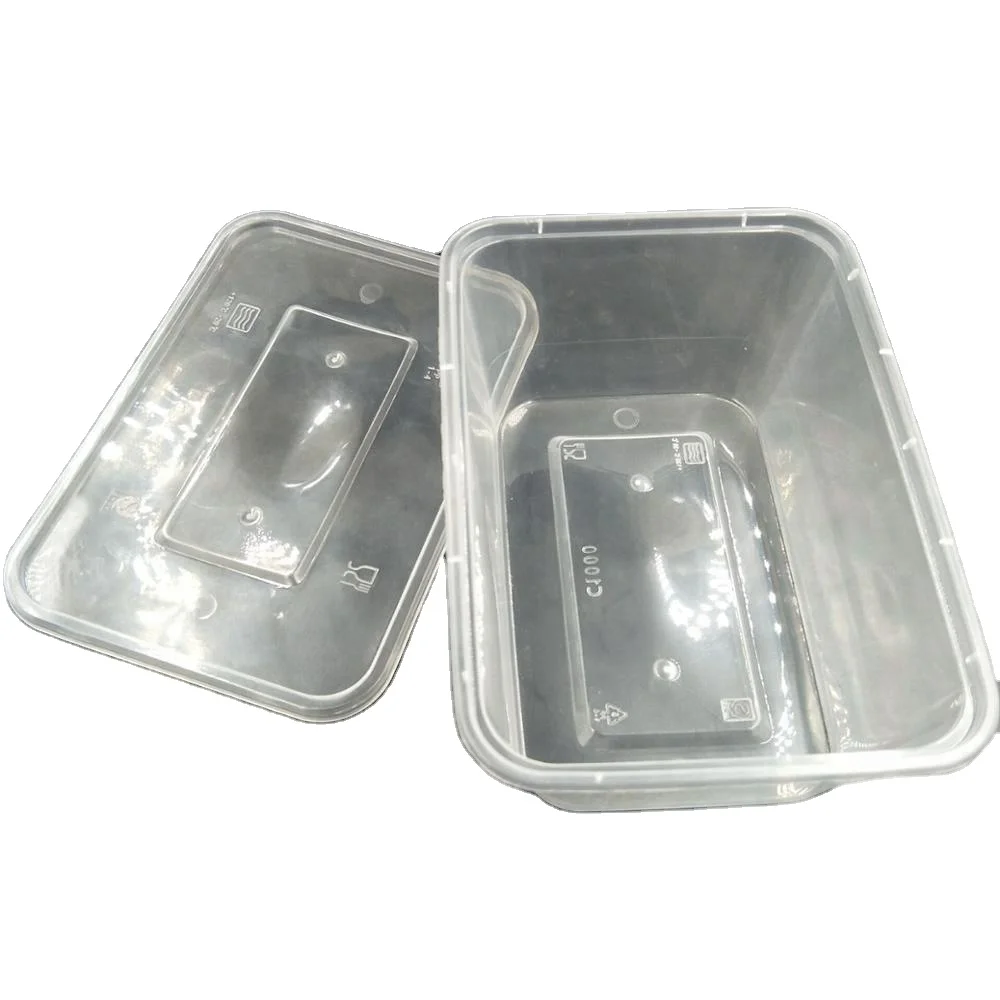 Food Use and Eco-Friendly Feature Microwave 1000 ml pp disposable food plastic container