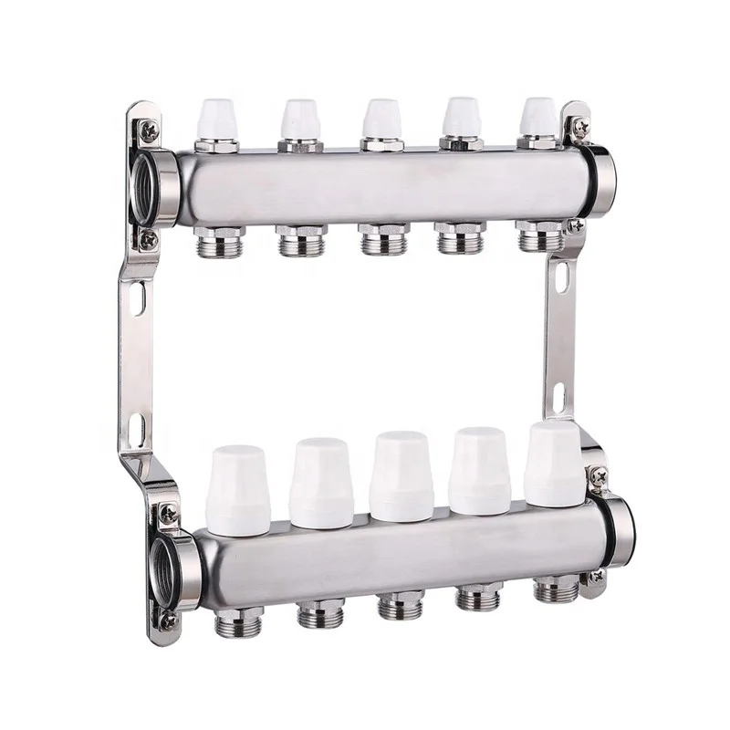 2019 China wholesale high quality underfloor heating 304 Stainless Steel Water Manifold Pipe 2-12 port