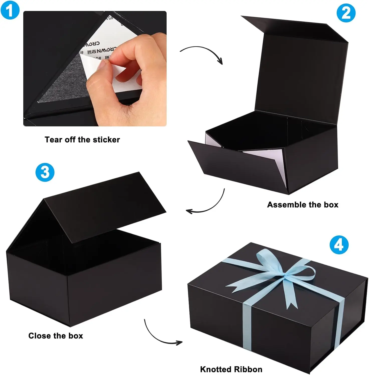 Custom Luxury Paper Cardboard Gift Boxes With Magnetic Lid Foldable Packaging Magnetic Gift Folding Box