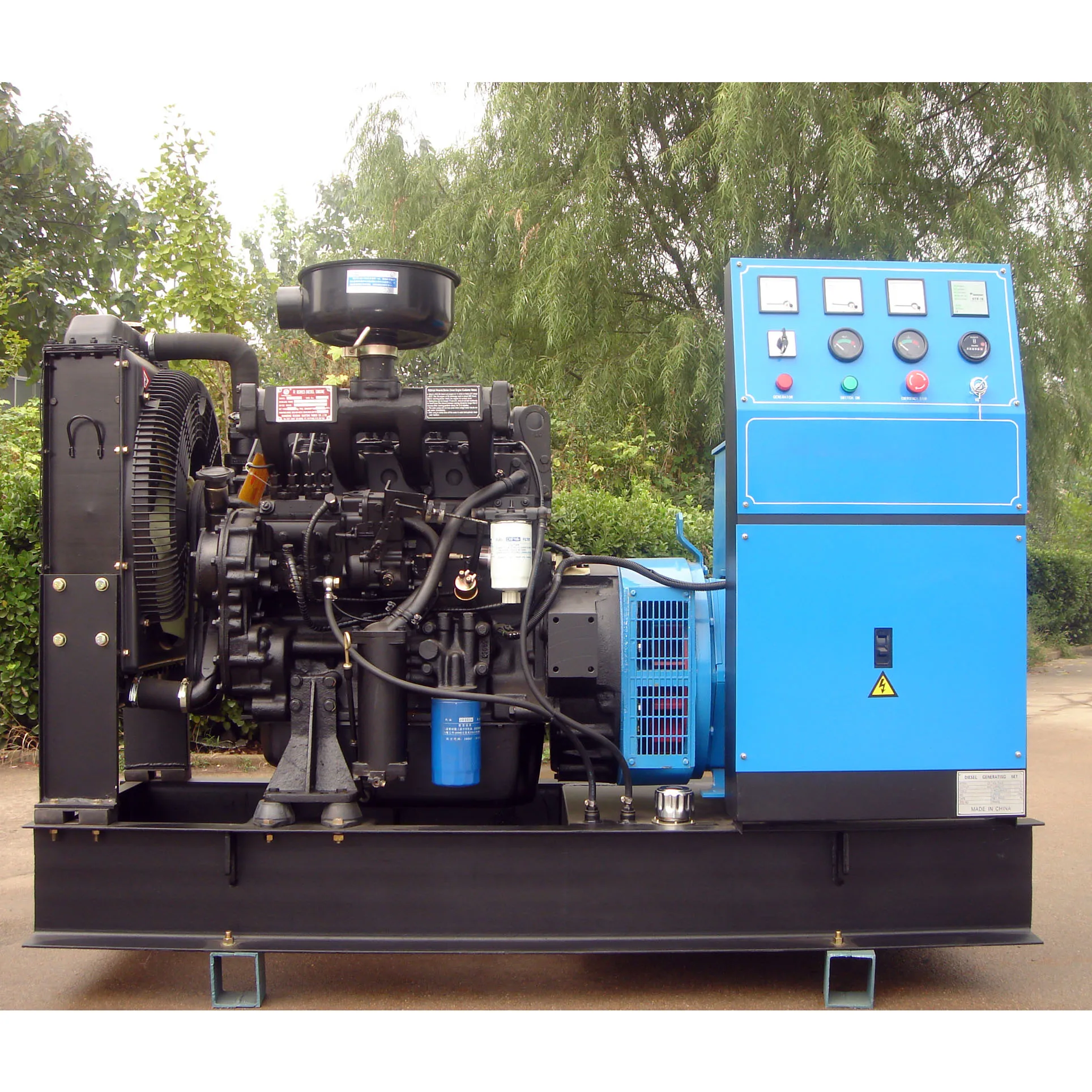 Wholesale 50kva 400v/230v 1 Phase Rated Power Open Type Diesel Dynamo Portable Generator Set