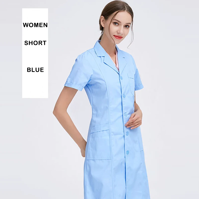 wholesale Long-sleeved white lab coat experimental uniform cotton White workwear food factory work suit