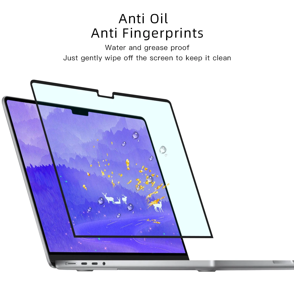 LFD762 New hot Frame Adhesive Anti-Blue Light Eye Protection Screen Protector film for MacBook Laptop 14 Inch Screen Protectors