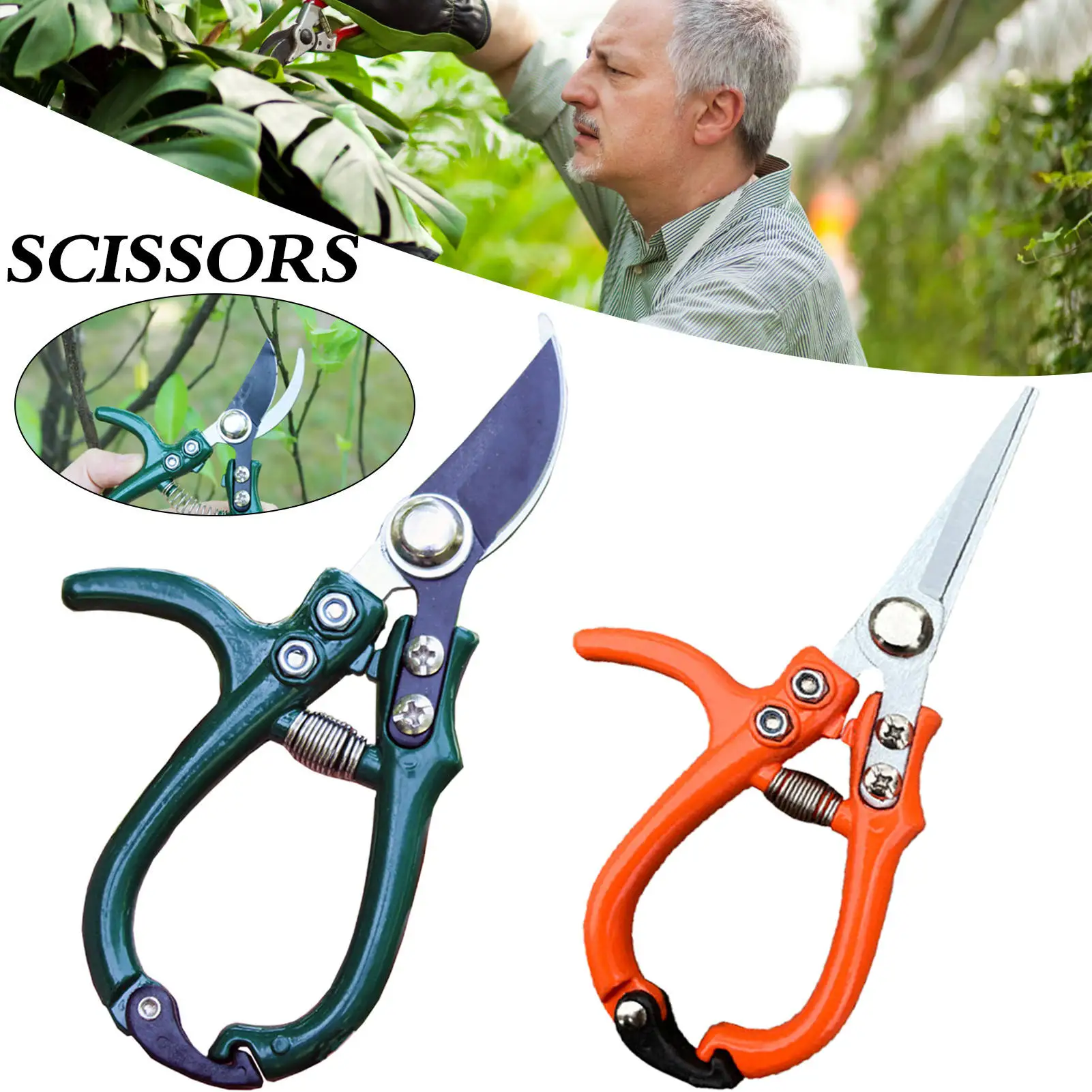 Mydays Outdoor Garden Pruners Lightweight Garden Scissors mini Professional Stainless Steel Garden Shears