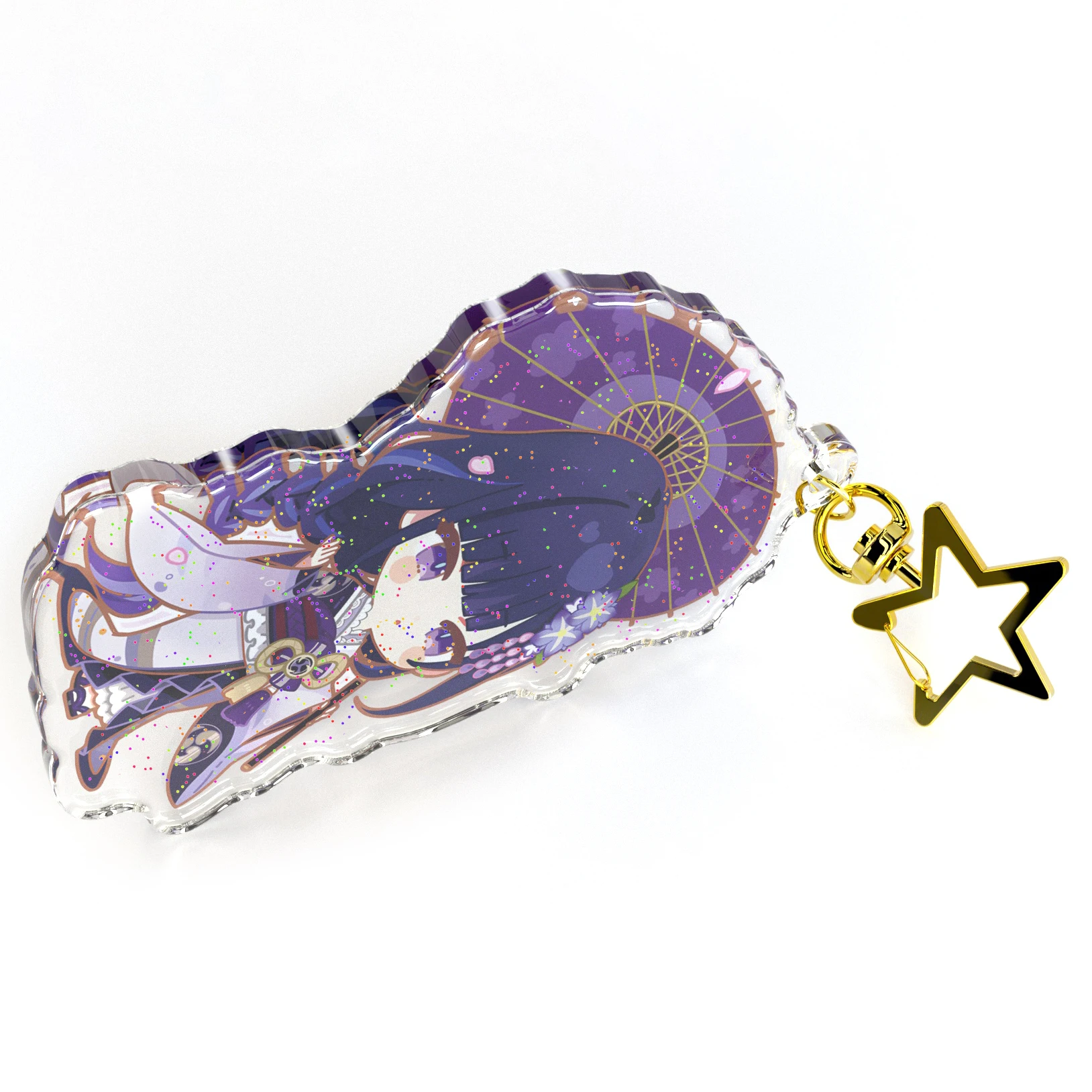 PAKA One Piece Pvc Plastic Anime Acrylic Charms Custom Printed Acrylic Keychain Wholesale Clear Epoxy Resin Acrylic Keychain