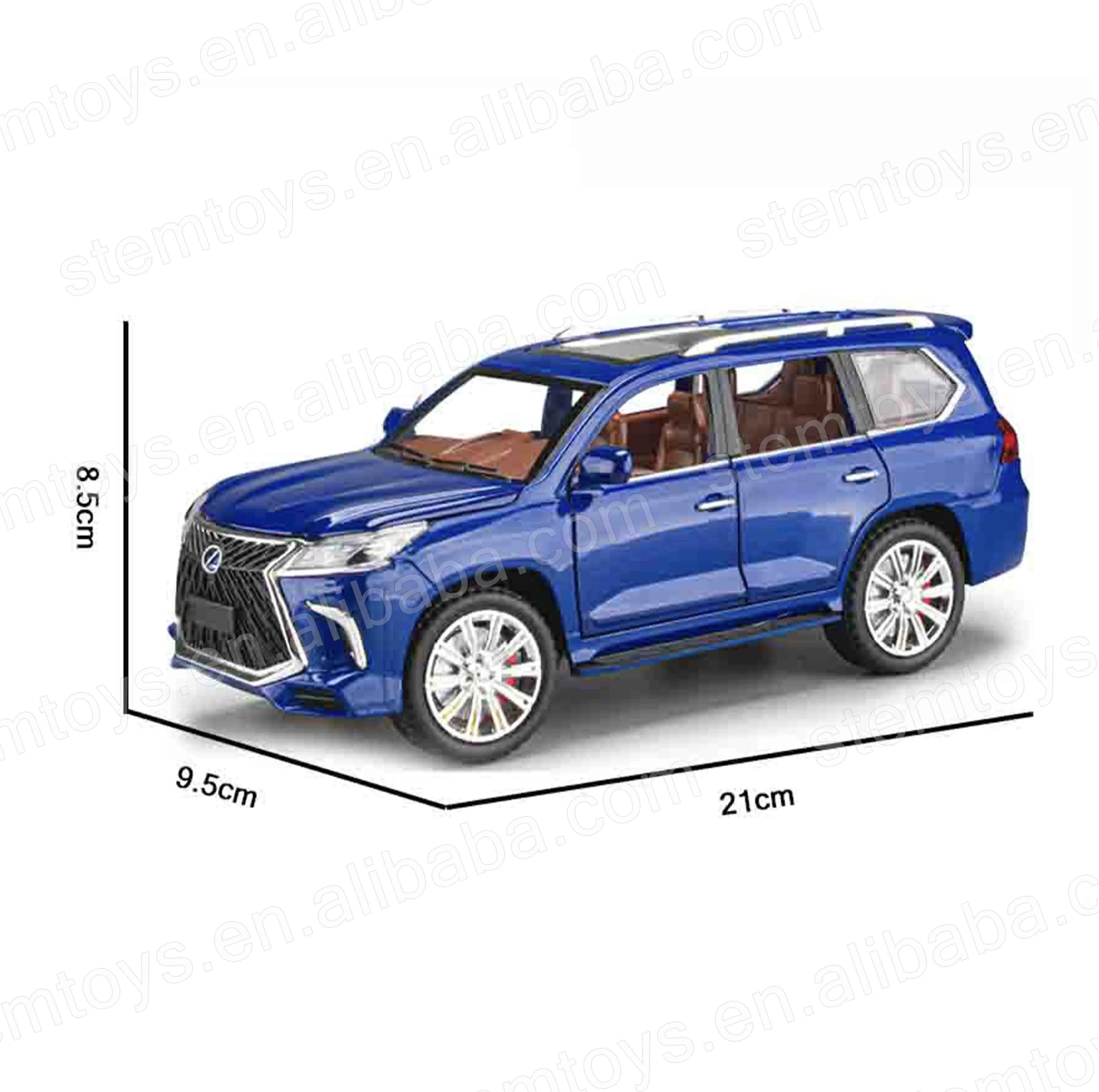 Genuine license 1:24 Lexus LX570 Casting Alloy Car Model mini car Metal pull-back car model with light and sound children