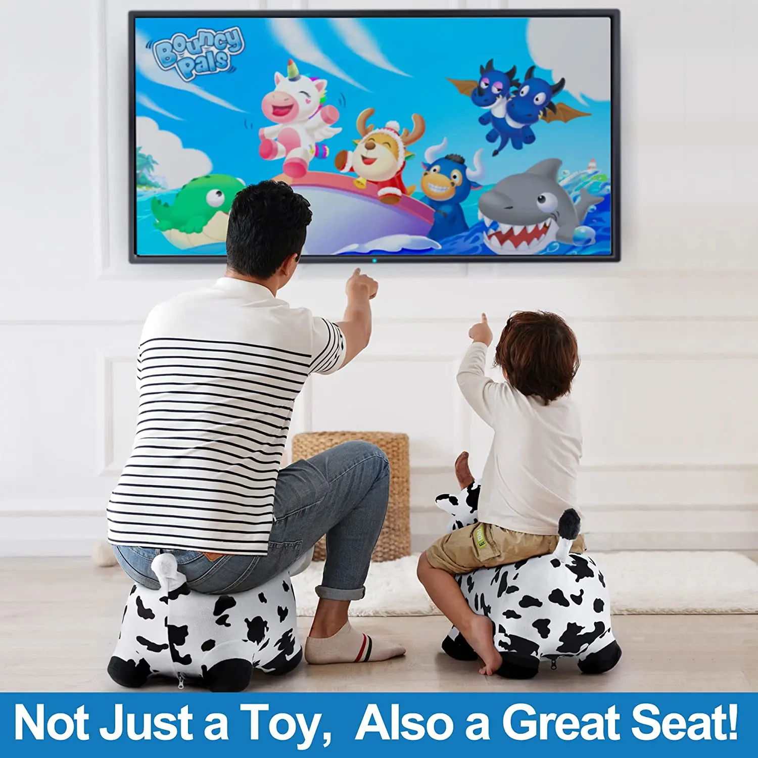 Inflatable Hopper Plush Covered Birthday Gift inflatable animal jumping horse toys