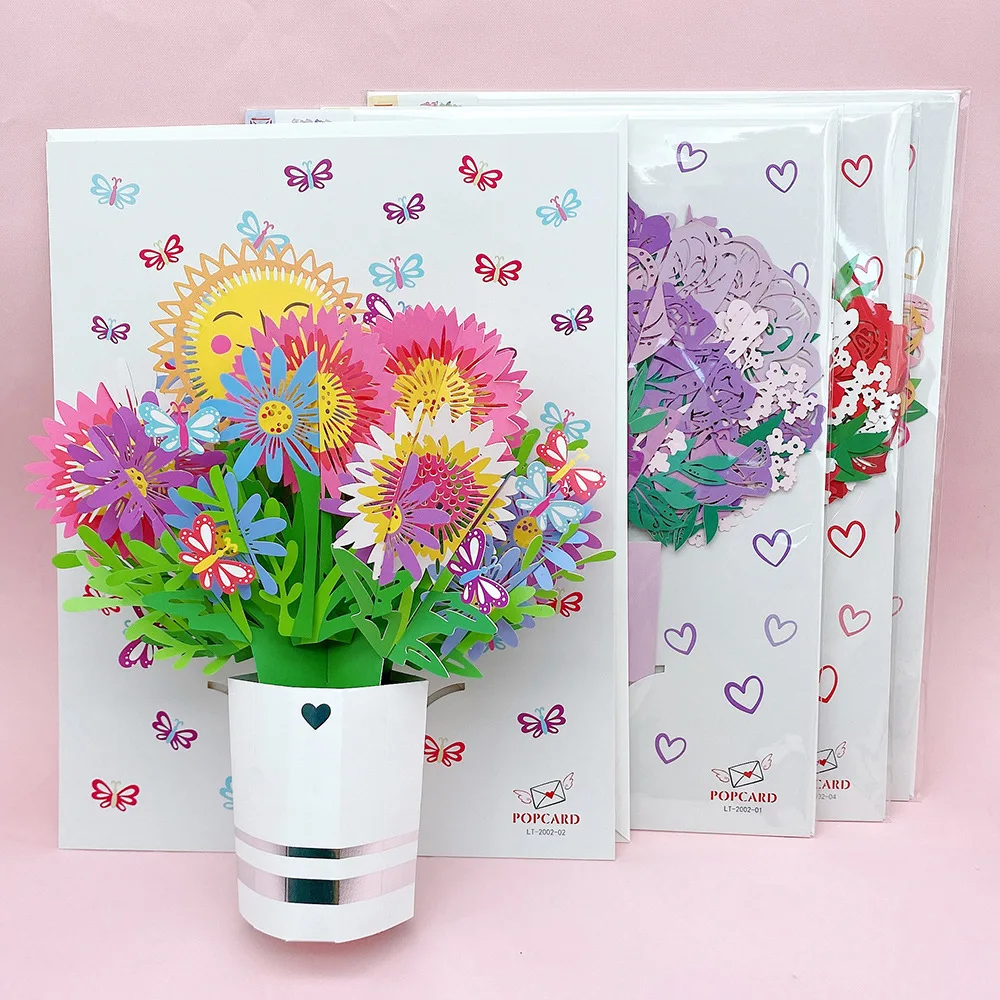 3D Greeting Cards Christmas Cards Pop Up Holiday Postcards  Anniversaries Card for  Valentines Friend Kids Appreciation Gifts