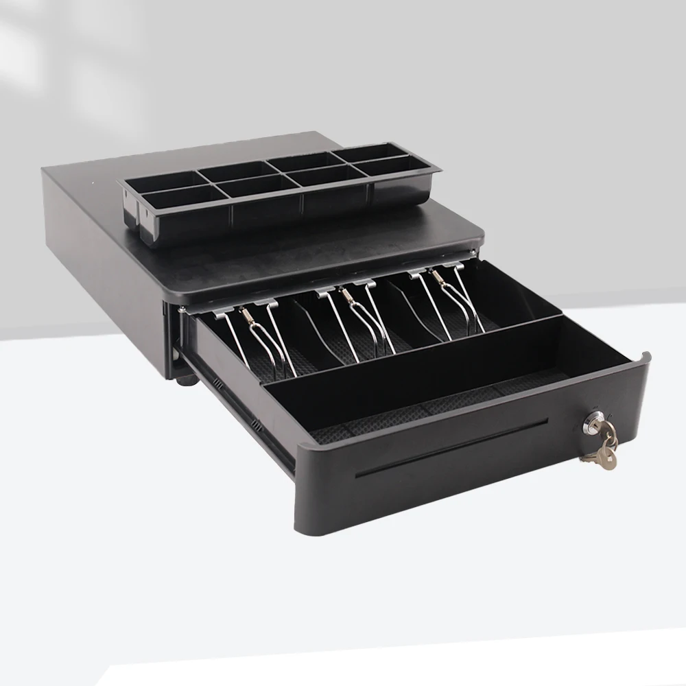 Economical money safe lock drawer metal pos cash box for sale with RJ11 Interface