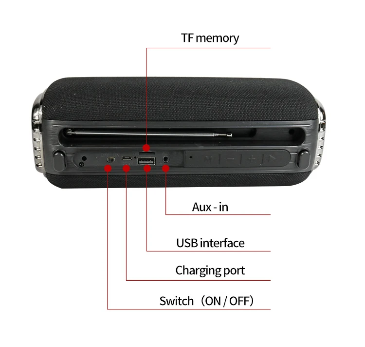 Беспроводной динамик от производителя поддержка TF-карты USB слот FM-радио портативный с микрофоном уличный