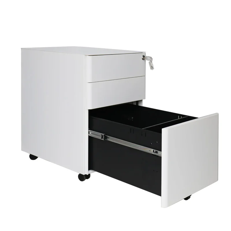 Luoyang   steel metal storage cabinet Metal Storage Almirah Movable Three Drawers File Metal Cabinet