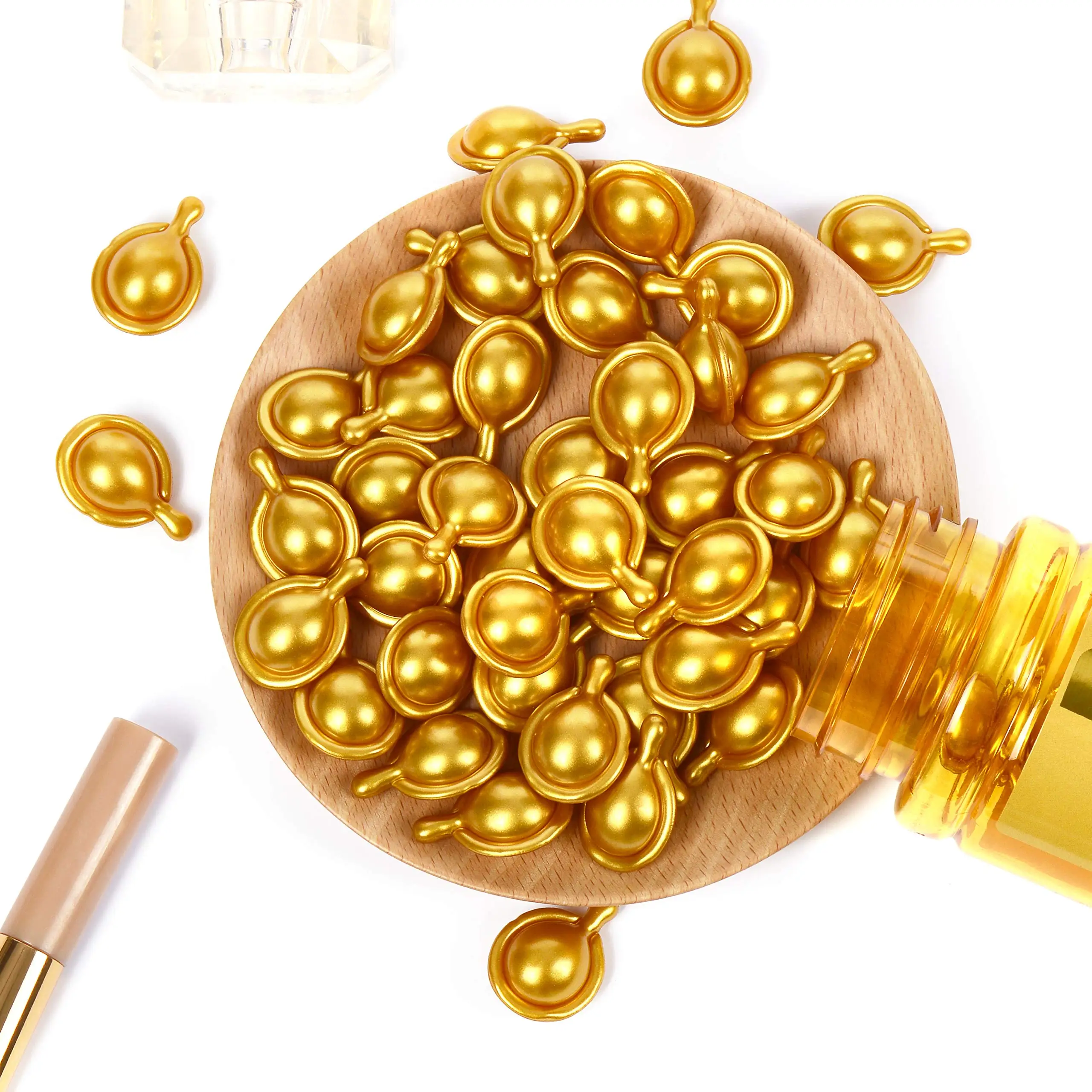 Private Label Hair Serum Vitamins A C E  Hair Care Repair Growth Oil Moisturizing Growth Hair Serum Vegan Oil Vitamin Capsules