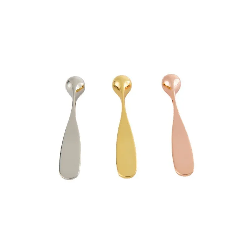 High quality mini metal DIY gold rose silver spatula facial mask skin eye cream Massage sticks with custom logo scoop