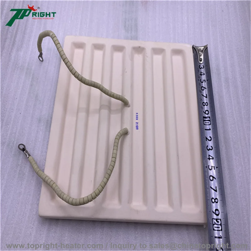 245*60mm 250v 1000w electric heater far infrared ir ceramic heating panel for thermoforming machine