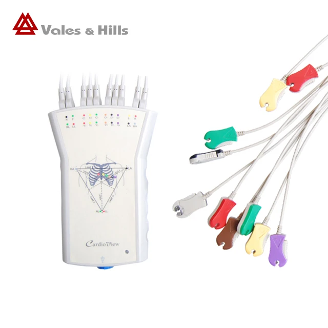 High quality portable pc based 12 channel ECG pc machine test with ce mark cost