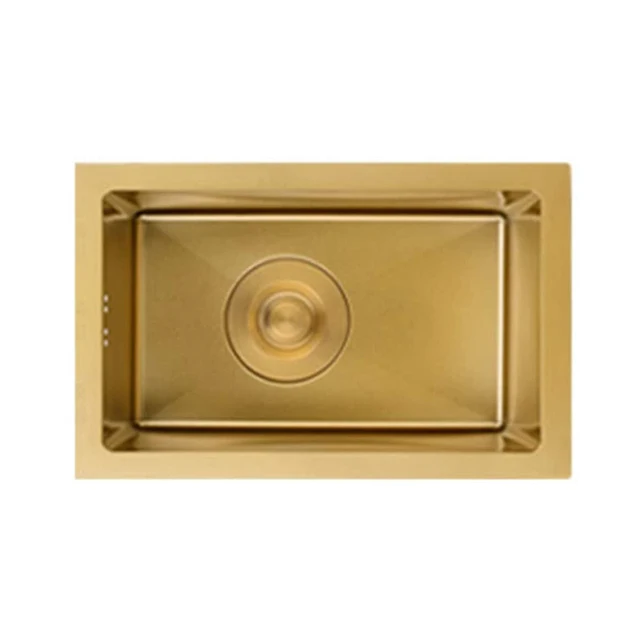 Dasen DS4828304 hot sale sus 304 stainless steel kitchen sinks luxury brushed gold kitchen wash sink for hotel