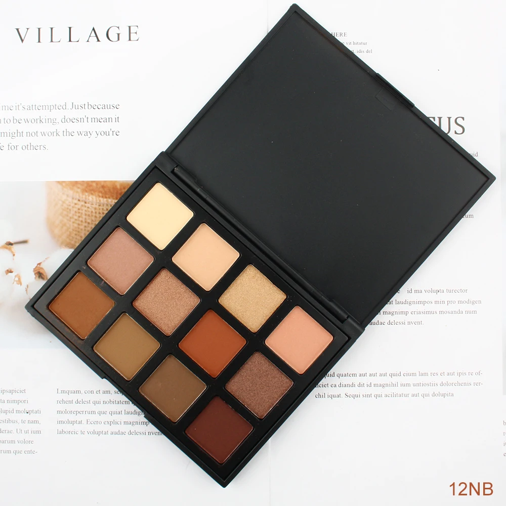 OEM Factory Overstock 12 Color Beauty Cosmetics Create Your Own Brand Makeup Eyeshadow Palette