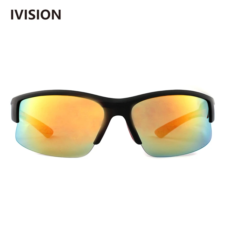 Fashion Mirror Eyeshield Lens Double Injection sport sunglasses cycling Outdo Polarized Fishing Sunglasses For Unisex