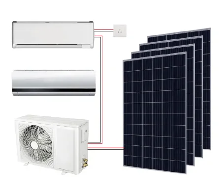 AC/DC Auto-balance 48v 100% off grid solar powered air conditioner in hybrid solar air conditioners
