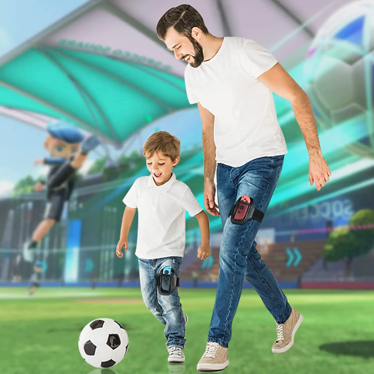 Adjustable Elastic Exercise Leg Straps for Nintendo Switch/Switch Oled