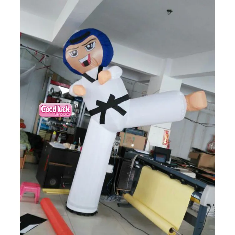 Inflatable Taekwondo for advertising, inflate kickboxing boy and girl  karate for gym shops advertising Inflatable doll