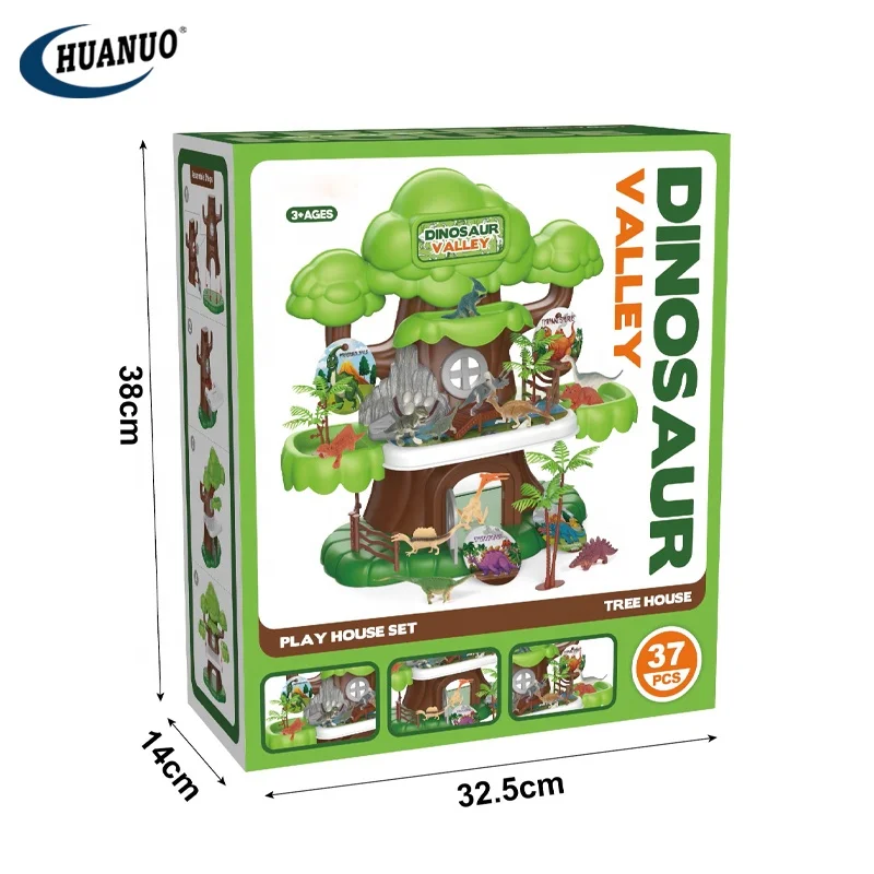 2024 Kids Newest Dinosaur Scene Toy Set DIY Dinosaur Valley Game Funny Dinosaur Figure Toys Play Set For Kid Gift