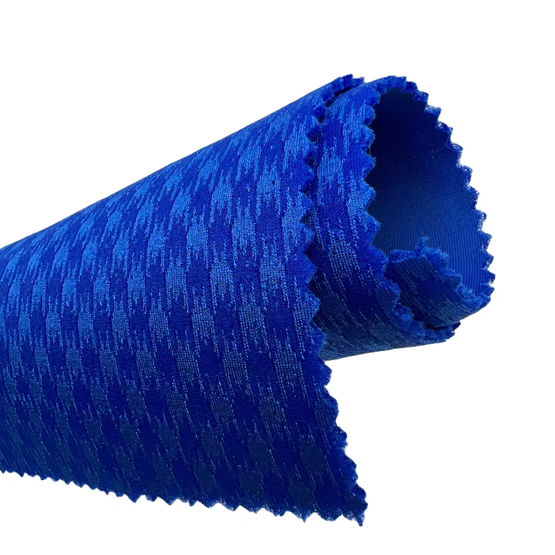 Competitive Price New Design 150cm Jacquard fleece Fabric Scuba Knitting Stretch Spacer Mesh for Girls Dyed Pattern Bag Material