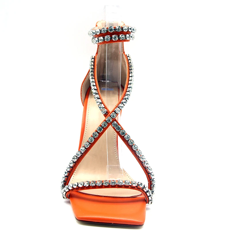 New Design  2021 Chengdu Factory  summer square toe lace up high heels sandals shoes for women and ladies