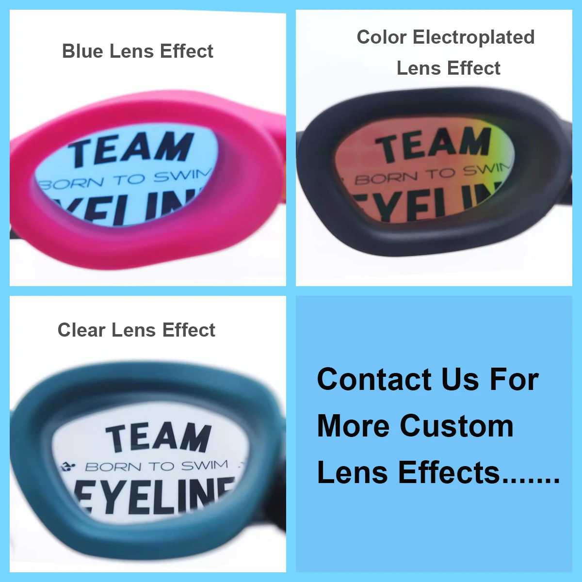 Anti Fog Blue Lens Racing Goggles Swimming Glasses Manufacturer Quick Adjut Adult Swim Goggles