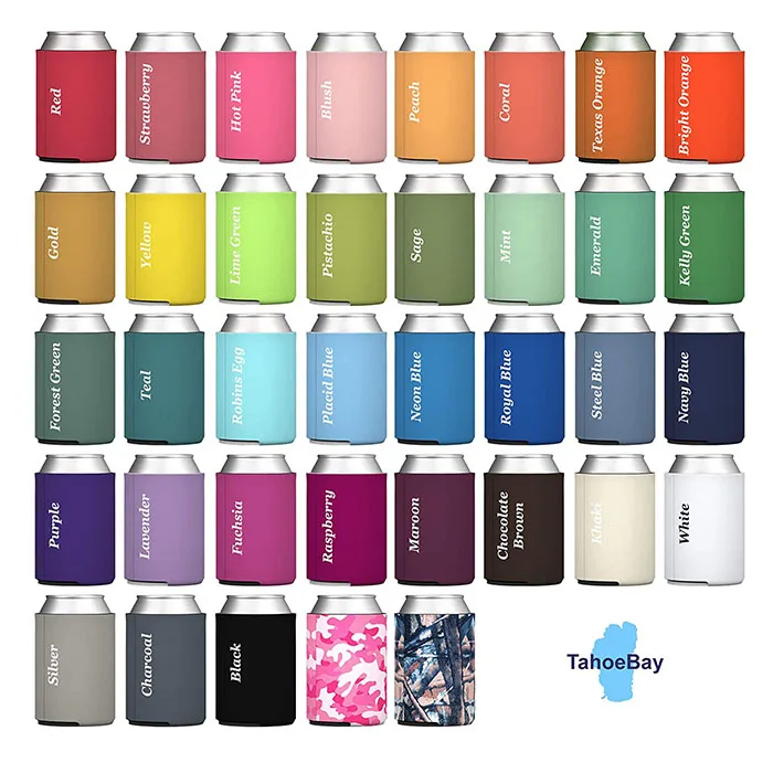 Wholesale Custom Neoprene Foam Koozy Custom Beer Can Koozy Insulated Neoprene Slim Can Cooler