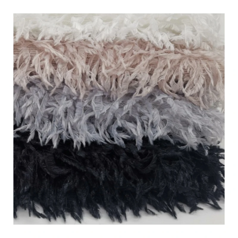 Wholesale Garment Accessories Faux Feather Turkey Feathers Decor Dress Fabric Fur Fabric