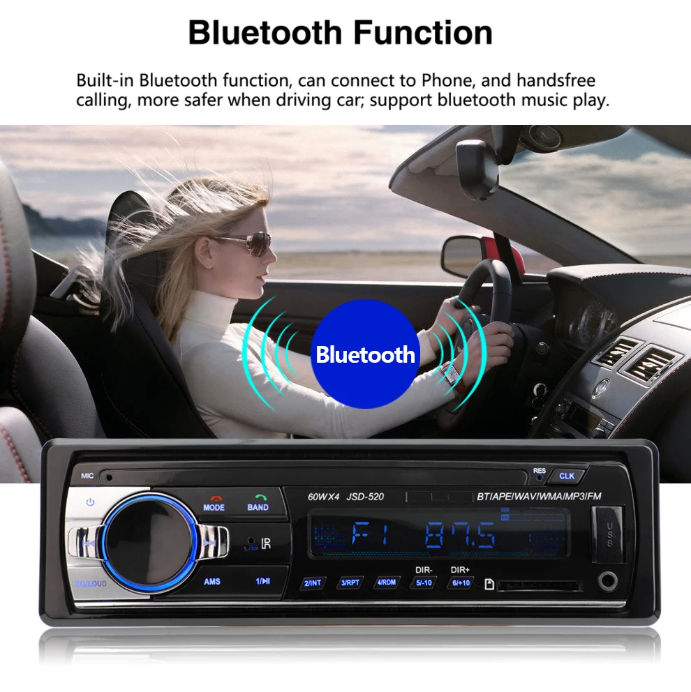 Car Player Smart Factory Direct Sales Support USB, AUX, FM, Bluetooth Car MP3 Player Special Car Radio