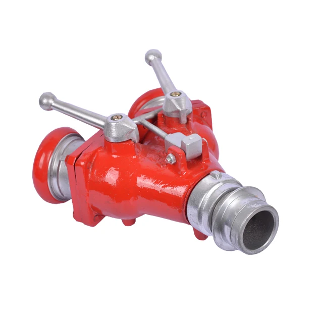 TL  Aluminum 2 ways fire divider with machino fire hose couplings