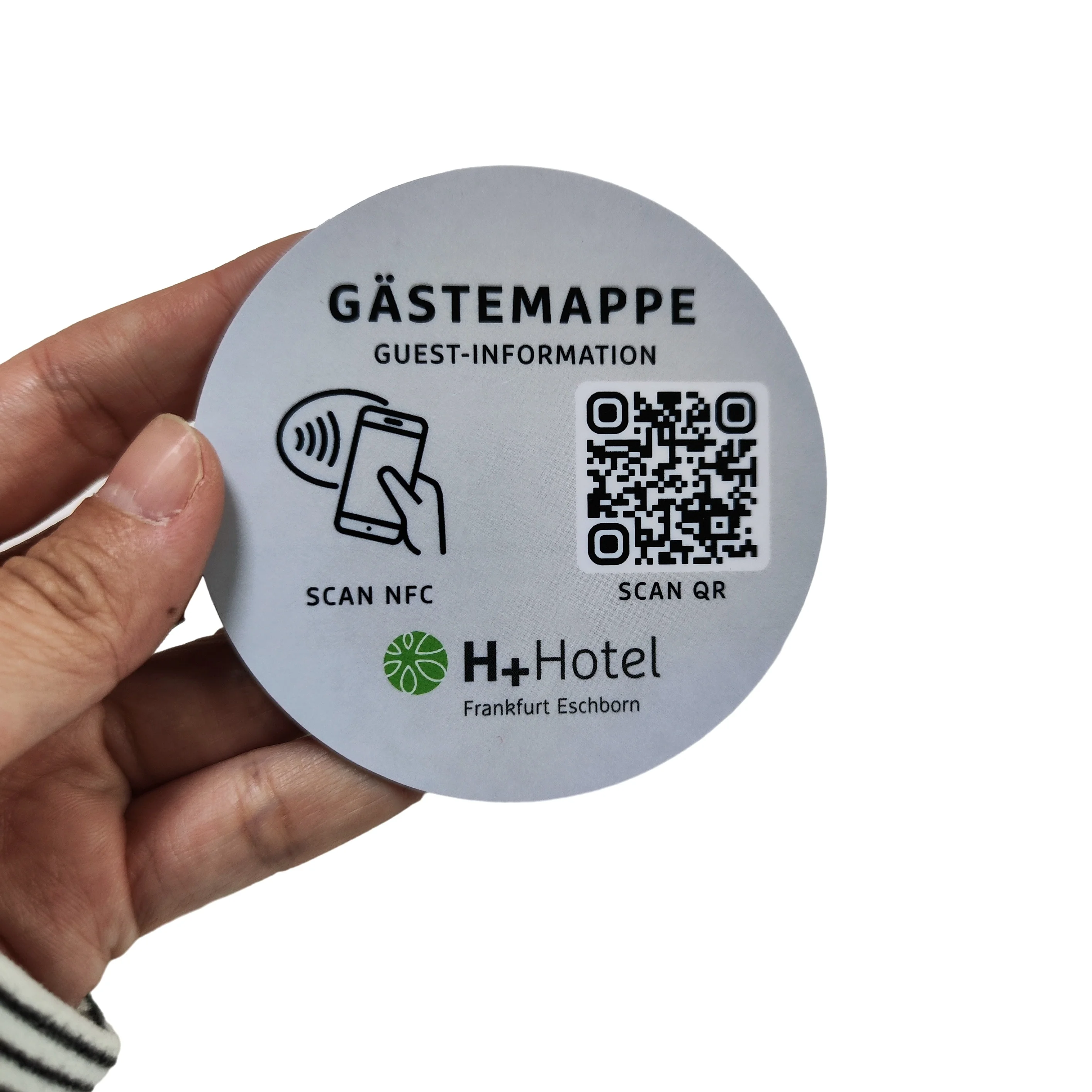 Custom Logo Printed Tappable Google Reviews Tag NFC Tag PVC Card With Chip NTAG215 For Restaurant Store