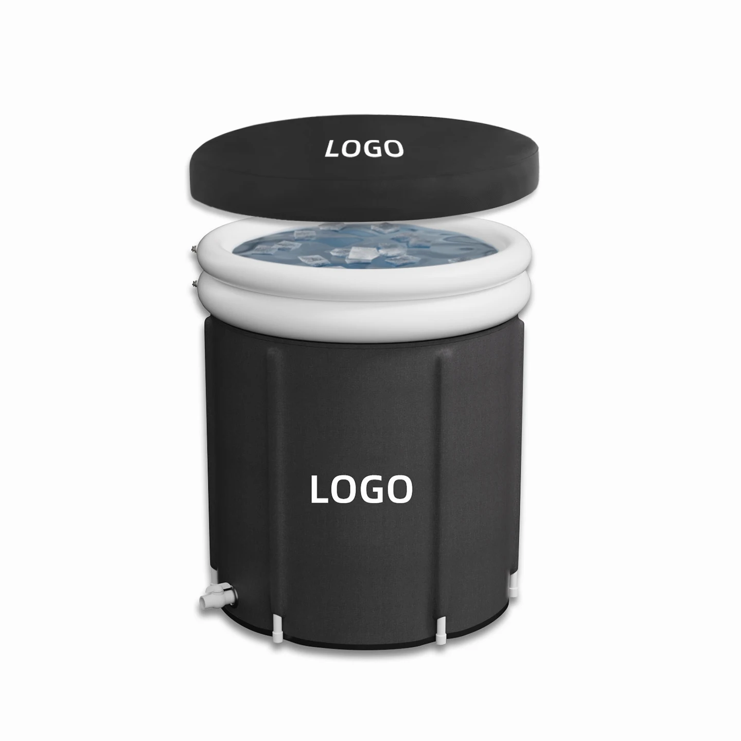 Foil Design 6 layers materials 2024 New Patented Fitness Leak Proof Detachable Ice Bath Inflatable Inner Tub and Outer Tub