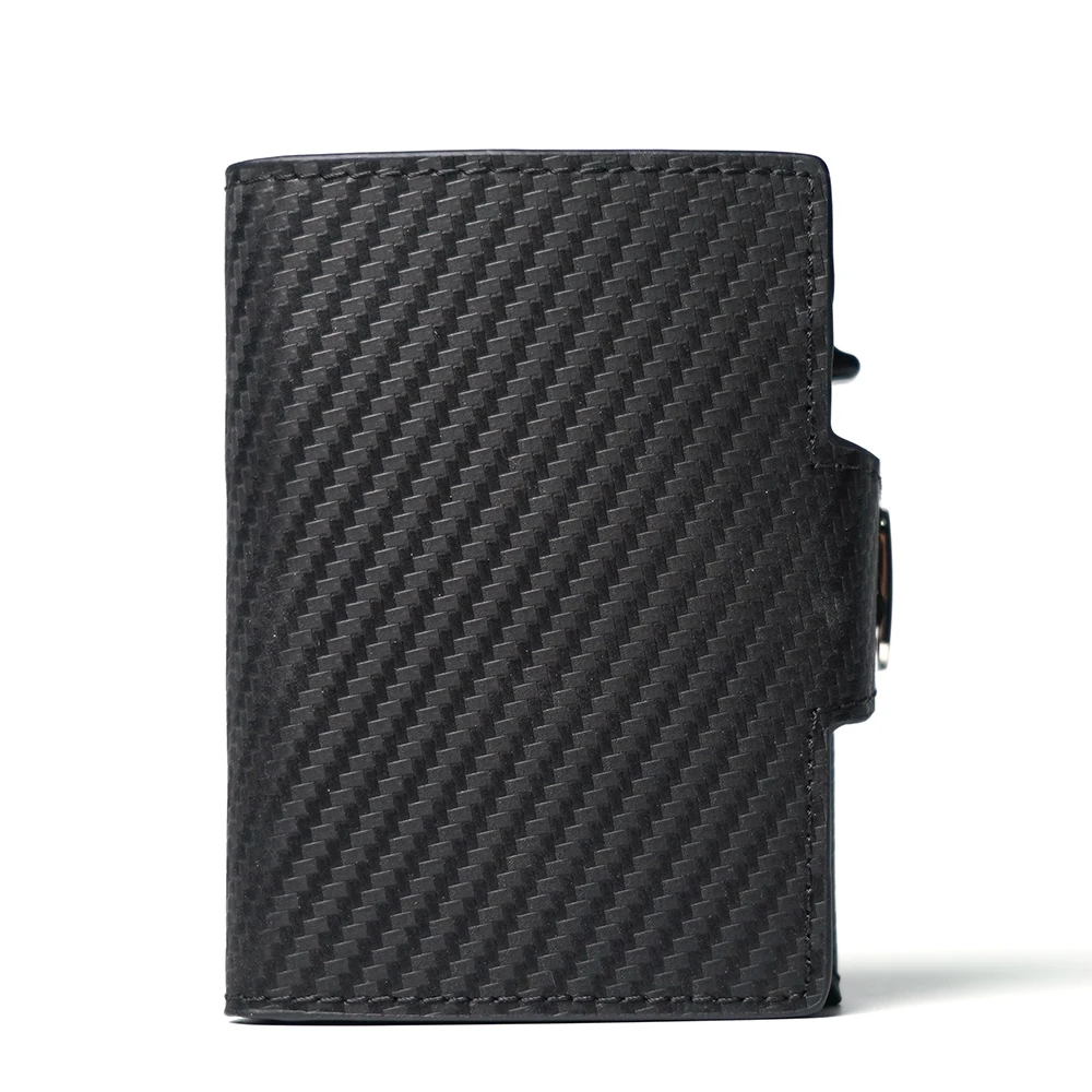 Customized New Pop up wallet RFID Slim Leather Pop Up Card Holder Wallet With Coin Pocket