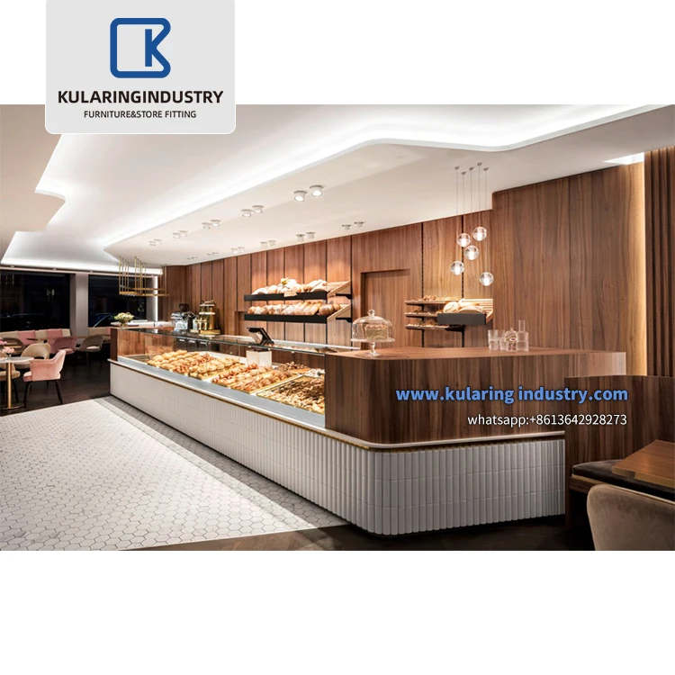 Оптовая продажа, деревянный шкаф для хлеба, стойка для хлебобулочных стеллажей, мебель для кофейни с деревянным дисплеем для тортов для хлебопекарни