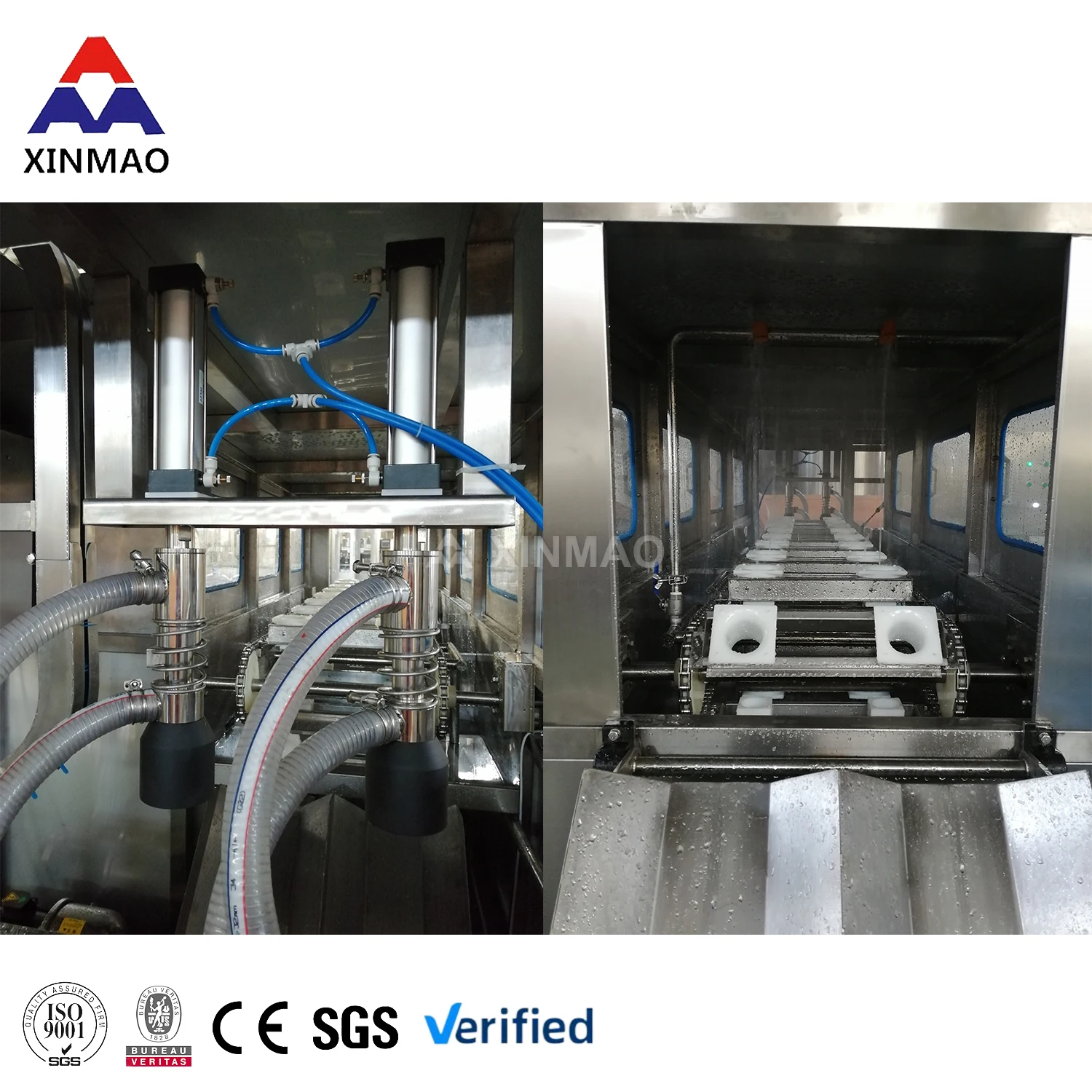 Automatic complete  5 gallon bucket barrel bottle water bottling washing filling capping machine