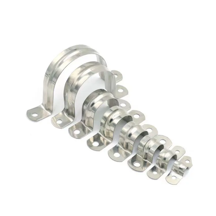 Customized U Type Clip Pipe Clamps Fitting Steel Rubber Lined Clip Fixing Zinc Galvanized Steel Saddle Clamp
