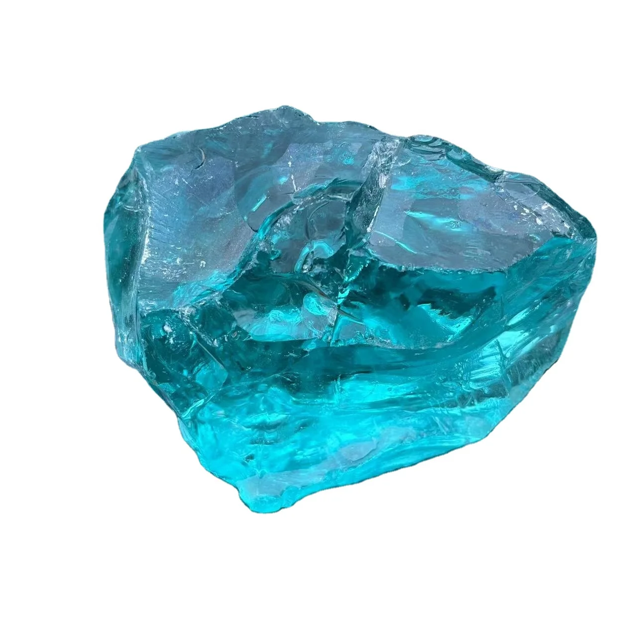 Processing colored glass stone landscape glass of various sizes gabion stone glass blocks