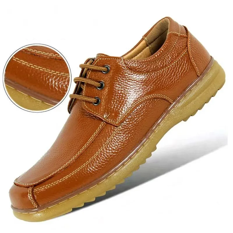GUM out-sole lace up mens genuine cow leather walking style shoes casual business shoes sneakers for men