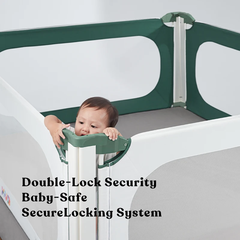 KUB Baby Bed Guard Fence Adjustable 3 Sides Double Kids Lock Baby Safety Bed Rails for Toddlers