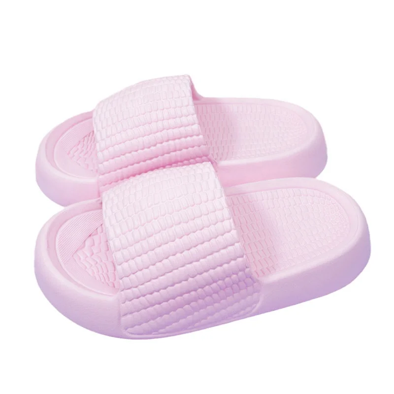 2024 EVA Summer Platform Solid Color Slide Non-slip Quick Drying Indoor Sandals Home Slippers For Women