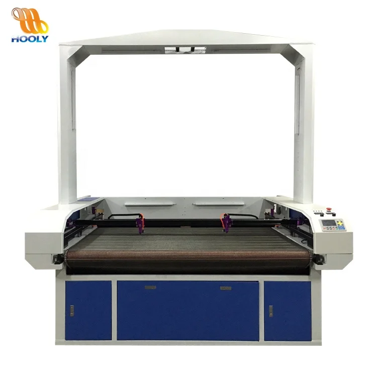 Auto Feeding Vision CCD Camera Positioning Co2 Laser Cutting Machine for Embroidery/Sports Jersey/Various Soft Fabric Pattern