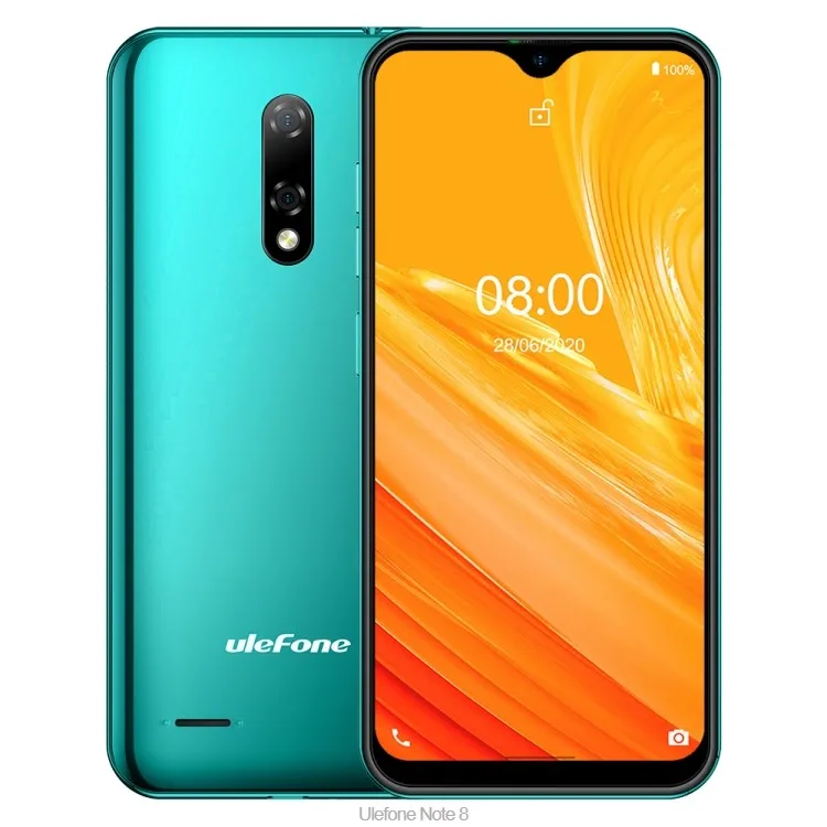 Оптовая торговля, в наличии Ulefone Note 8 2 ГБ + 16 Гб Face ID идентификации Dual SIM 3G Мобильный телефон Смартфон мобильный телефон