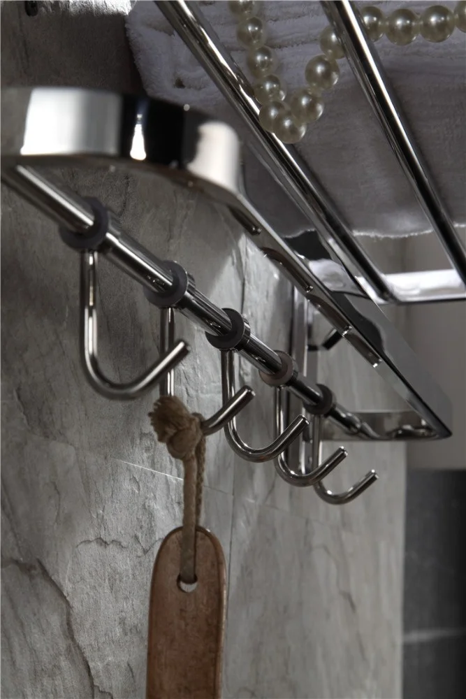 
Wholesale Double Poles Wall Mounted Stainless Steel Bathroom Towel Racks,Bathroom Accessories Set Stainless Steel* 