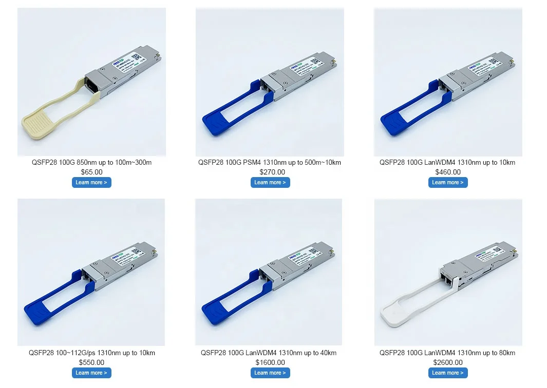 FIBERTOP QSFP28 100GBASE ZR4 для Сетей Juniper 100GBASE-ZR4 1310 нм 80 км Дуплексный LC SMF оптический модуль приемопередатчика