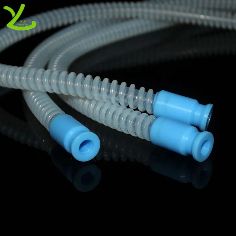 Reusable anesthesia breathing circuit silicone breath circuit medical silicone corrugated tubing for icu ventilators