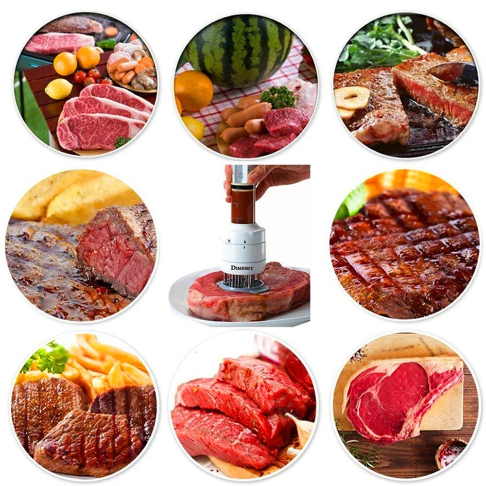 New Kitchen Supplies Stainless Steel Sauce Syringe Meat Softener Sauce Pickling Syringe for Softening Meat