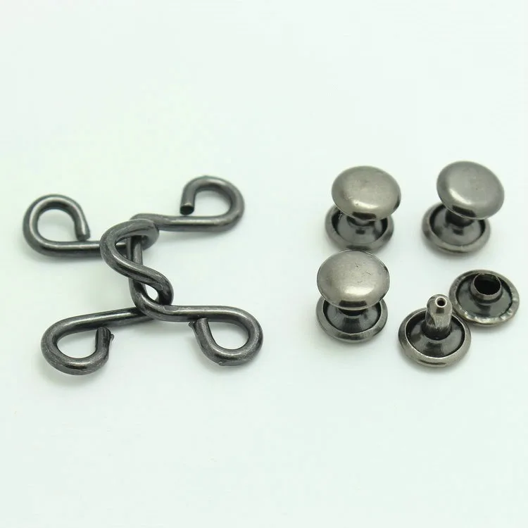 Custom Brass Pants Rivet Metal Gold Custom Hooked Buttons For Clothes
