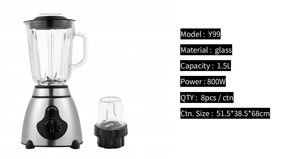 High-power ice crusher Stainless steel glass grinder  home kitchen appliances electric fruit smoothie juicers mixer blenders